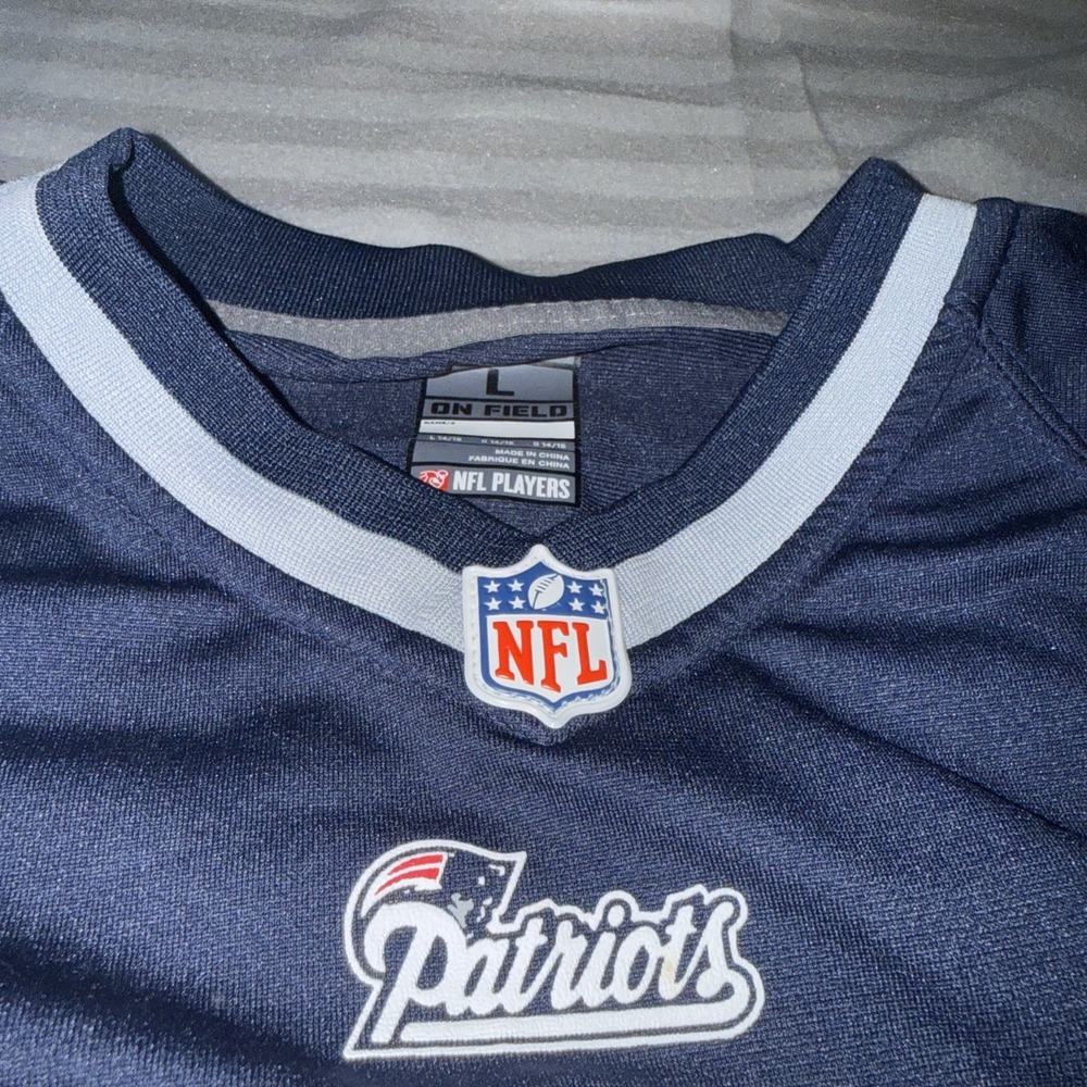 Nike On Field NFL New England Patriots Rob Gronkowski #87 Jersey YOUTH Large EUC - Picture 5 of 12